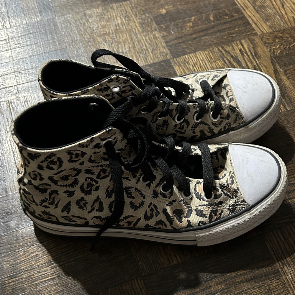 Leopard Print Converse High-Top Sneakers